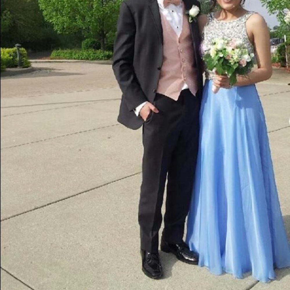Blue A-Line dress